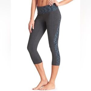 Athleta Splits Revelation Capri Leggings in Charcoal Gray Heather
